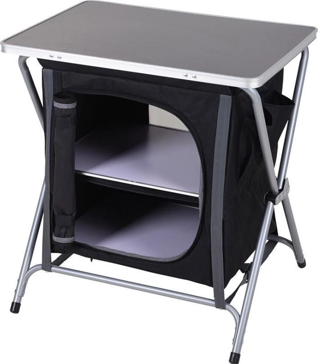 Pro Garden Campingkast Opvouwbaar Met Legplaat En Plank 60 X 45 X 63 Cm 3 Pro Garden Campingkast Opvouwbaar Met Legplaat En Plank 60 X 45 X 63 Cm