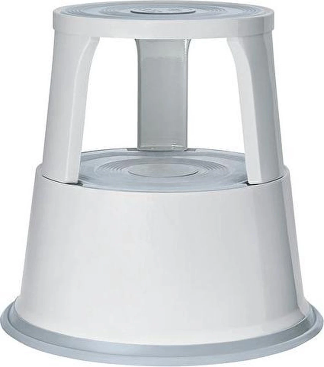 Wedo - Rollhocker, Metalen Opstapkrukje - Lichtgrijs 3 Wedo - Rollhocker, Metalen Opstapkrukje - Lichtgrijs