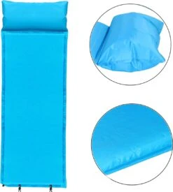 Springos Slaapmat | Zelfopblazend | 186 Cm | Inclusief Hoes & Hoofdkussen | Lichtblauw -Buitenkampeer Winkel 1079x1200 1