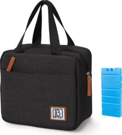 Brisby 4 Laags Geïsoleerde Koeltas - Lunchtas 4 Liter - Zwart