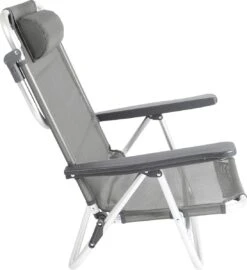 Bo-Camp Beach Chair - Monaco - Aluminium - Grijs -Buitenkampeer Winkel 1096x1200