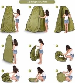 NordFalk Douchetent Pop-up 190 Cm - Camping Douche - Omkleedtent - Incl. Tentharingen En Draagtas - Groen -Buitenkampeer Winkel 1098x1200 1