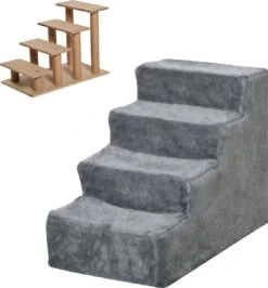PawHut Huisdierentrap Hondentrap Met 4 Treden Kattentrap Met Afneembare Pluchen Hoes D06-091 22 PawHut Huisdierentrap Hondentrap Met 4 Treden Kattentrap Met Afneembare Pluchen Hoes D06-091 -Buitenkampeer Winkel 1113x1200 6