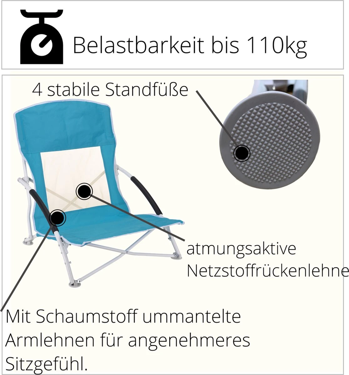 JEMIDI Lichtgewicht Inklapbare Draagbare Strandstoel - Opvouwbare Campingstoel Met Draagtas - Ademend En Comfortabel 5 JEMIDI Lichtgewicht Inklapbare Draagbare Strandstoel - Opvouwbare Campingstoel Met Draagtas - Ademend En Comfortabel - Afbeelding 3