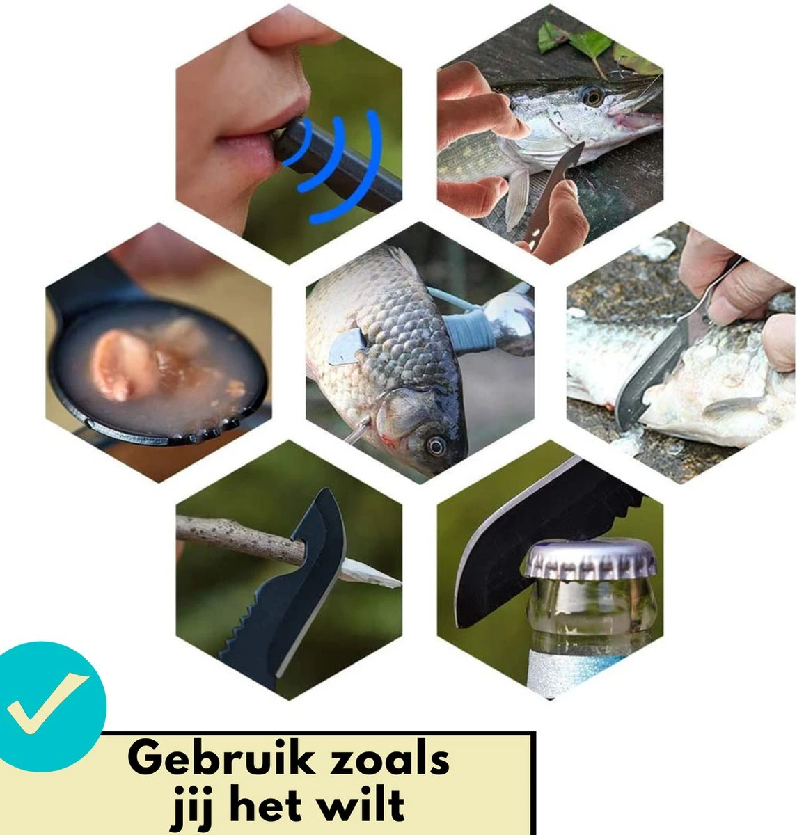 Lynnz® Spork 7 In 1 - Camping Bestek - Campingbestek - Campingservies - Reisbestek - Bestek To Go - Jachtmes - Rambomes 6 Lynnz® Spork 7 In 1 - Camping Bestek - Campingbestek - Campingservies - Reisbestek - Bestek To Go - Jachtmes - Rambomes - Afbeelding 4