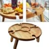 Merkloos Opvouwbare Draagbare Picknicktafel, Outdoor Opvouwbare Lichtgewicht Kampeertafel 30,5 Cm Kleine Houten Wijnpicknicktafel Voor Feest, Strand, Tuin, Camping, Barbecue, Reizen -Buitenkampeer Winkel 1151x1200 1
