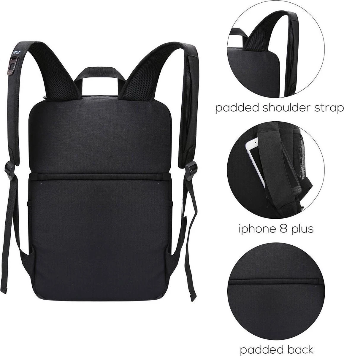 Koeltas Rugzak (28L) - Geschikt Voor 16 Blikjes - Lunchtas Voor Dames En Heren - Zwart 8 Koeltas Rugzak (28L) - Geschikt Voor 16 Blikjes - Lunchtas Voor Dames En Heren - Zwart - Afbeelding 6