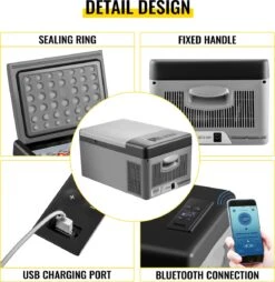VEVOR - Coolbox - Koelbox 15L - Elektrische Coolbox - Draagbare Mini Koelkast - Draagbare Auto Vriezer 12/24Volt -Buitenkampeer Winkel 1167x1200 1
