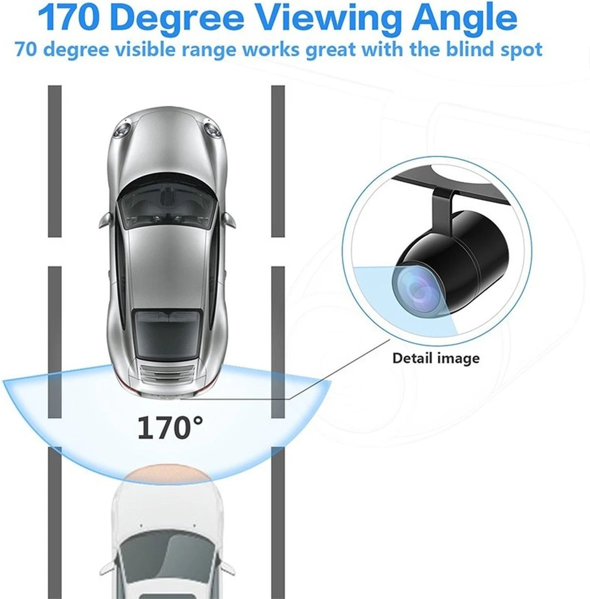 Achteruitrijcamera - Universeel - IP68 Waterdicht - Nachtzicht - Grote Kijkhoek- HD Beeld - Auto 5 Achteruitrijcamera - Universeel - IP68 Waterdicht - Nachtzicht - Grote Kijkhoek- HD Beeld - Auto - Afbeelding 3