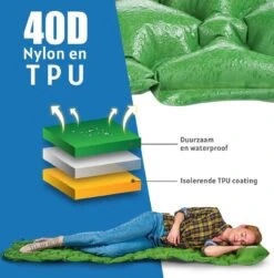 TRVLMORE Slaapmat - Zelfopblazend - 1 Persoons - Ingebouwde Pomp En Kussen - Groen -Buitenkampeer Winkel 1183x1200 4