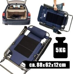 Ligstoel 155x60cm - Opvouwbaar Campingstoel Ligbed Strandstoel Tuinstoel Vouwligstoel Blauw -Buitenkampeer Winkel 1184x1200 1