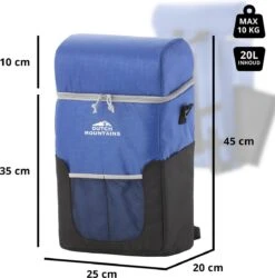 Dutch Mountains Koeltas Rugzak | Cooler Backpack 20 Liter | Picknicktas | Lunchtas | Koelrugzak | Strandtas | Blauw -Buitenkampeer Winkel 1184x1200 3