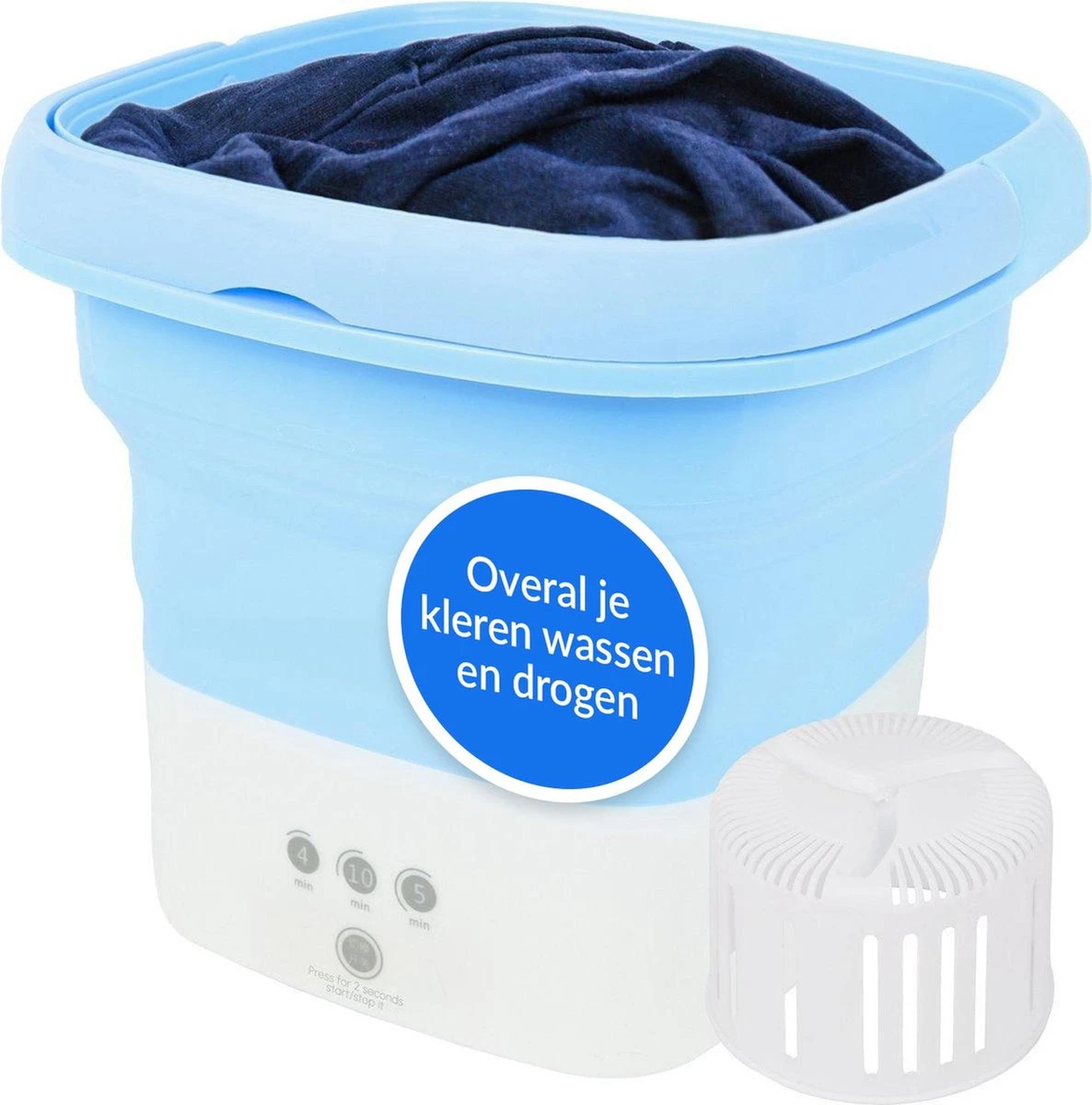 Mini Wasmachine - Camping Wasmachine - Opvouwbare Wasmachine - Handwasmachine - Fruitwasser - Kampeer Wasmachine - Valentijn - Wasdroger 10 Mini Wasmachine - Camping Wasmachine - Opvouwbare Wasmachine - Handwasmachine - Fruitwasser - Kampeer Wasmachine - Valentijn - Wasdroger - Afbeelding 8