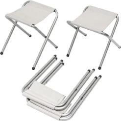 Inklapbare, In Hoogte Verstelbare Campingtafel 120x60x70cm Incl. 4 Inklapbare Krukken Campingtafel S -Buitenkampeer Winkel 1194x1200