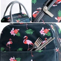 Koeltas - Lunchtas - Volwassenen En Kinderen - Compact & Handig: Zomer - Picknick -School - Lunch - Werk - Zwart Flamingo 15 Koeltas - Lunchtas - Volwassenen En Kinderen - Compact & Handig: Zomer - Picknick -School - Lunch - Werk - Zwart Flamingo -Buitenkampeer Winkel 1195x1200 1