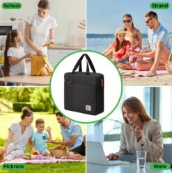 Brisby 4 Laags Geïsoleerde Koeltas - Lunchtas 7 Liter - Zwart -Buitenkampeer Winkel 1197x1200 18