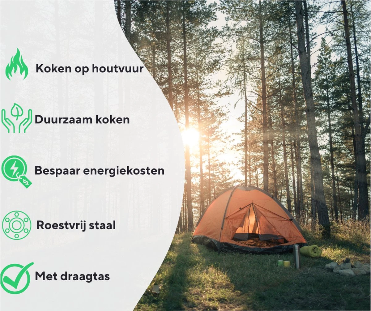 Thuiser Rocket Stove - Kooktoestel Op Houtvuur - Camping Gadget - Buiten Koken Op Vuur - Kookkachel Voor Buiten - Buiten Koken Op Vuur Toestellen - Kampeer Gadgets - Gadgets Mannen - Kampeer Kooktoestel - Kookkachel Op Hout - Met Draagtas 4 Thuiser Rocket Stove - Kooktoestel Op Houtvuur - Camping Gadget - Buiten Koken Op Vuur - Kookkachel Voor Buiten - Buiten Koken Op Vuur Toestellen - Kampeer Gadgets - Gadgets Mannen - Kampeer Kooktoestel - Kookkachel Op Hout - Met Draagtas - Afbeelding 2
