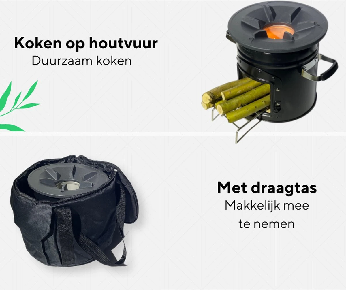 Thuiser Rocket Stove - Kooktoestel Op Houtvuur - Camping Gadget - Buiten Koken Op Vuur - Kookkachel Voor Buiten - Buiten Koken Op Vuur Toestellen - Kampeer Gadgets - Gadgets Mannen - Kampeer Kooktoestel - Kookkachel Op Hout - Met Draagtas 5 Thuiser Rocket Stove - Kooktoestel Op Houtvuur - Camping Gadget - Buiten Koken Op Vuur - Kookkachel Voor Buiten - Buiten Koken Op Vuur Toestellen - Kampeer Gadgets - Gadgets Mannen - Kampeer Kooktoestel - Kookkachel Op Hout - Met Draagtas - Afbeelding 3