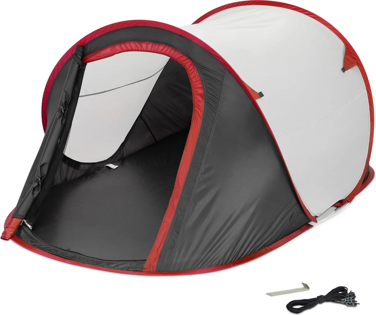 JEMIDI Tweepersoons Pop-up Tent - Opgooitent, Werptent Voor 2 Personen - Ideaal Als Festivaltent Of Kampeertent - Verschillende Kleuren 10 JEMIDI Tweepersoons Pop-up Tent - Opgooitent, Werptent Voor 2 Personen - Ideaal Als Festivaltent Of Kampeertent - Verschillende Kleuren - Afbeelding 8