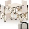 Merkloos Camping Tafel Met Stoelen - Inklapbaar - Camping Set - Kamperen - Outdoor - Lichtgewicht -Buitenkampeer Winkel 1200x1010