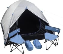 MaxxSport Camping Set - 2 Persoons - Tent + Slaapzakken + Campingstoelen - 200x190x120cm -Buitenkampeer Winkel 1200x1032