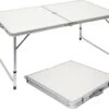 Aluminium Kampeertafel 120x60cm - Campingtafel Inklapbaar - 3-voudig Verstelbare Vouwtafel Grijs -Buitenkampeer Winkel 1200x1045