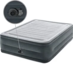 Intex Luchtbed - 2-Persoons - 152 X 203 X 33 Cm - Grijs - Met Ingebouwde Pomp, Hoeslaken Antraciet En Reparatieset -Buitenkampeer Winkel 1200x1047 3