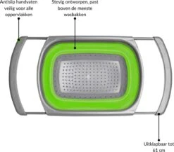 Buxibo - 3-Delige Keuken Vergiet Set Inklapbaar Groen/Grijs 40 Buxibo - 3-Delige Keuken Vergiet Set Inklapbaar Groen/Grijs -Buitenkampeer Winkel 1200x1056 3