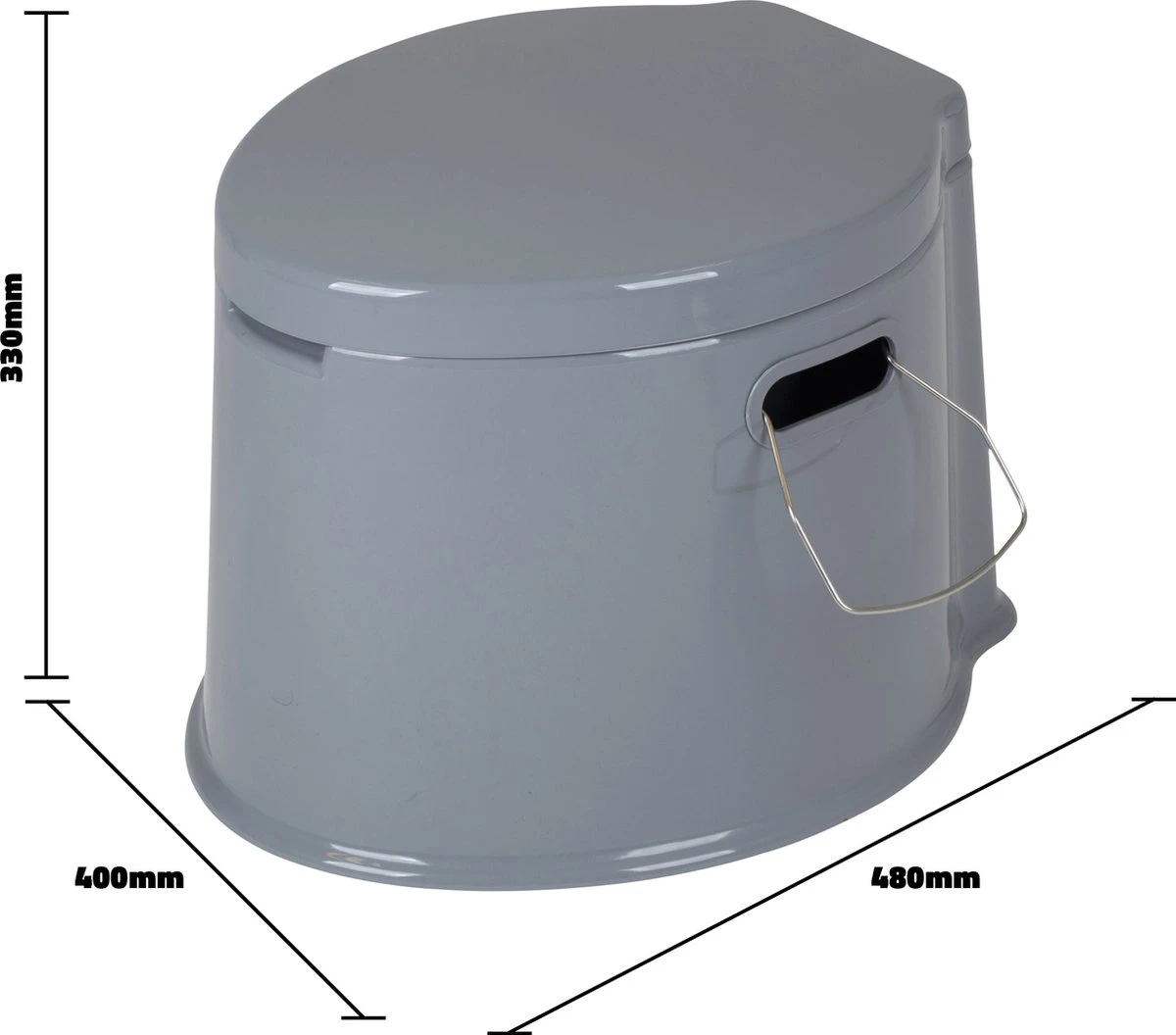 Bo-Camp Draagbaar Camping Toilet - 7 Liter - Grijs 15 Bo-Camp Draagbaar Camping Toilet - 7 Liter - Grijs - Afbeelding 13