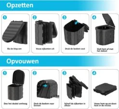 Merkloos Camping Toilet Met Draagtas En 10 Vuilzakken - Toiletemmer Draagbaar Met Deksel -Buitenkampeer Winkel 1200x1091 2