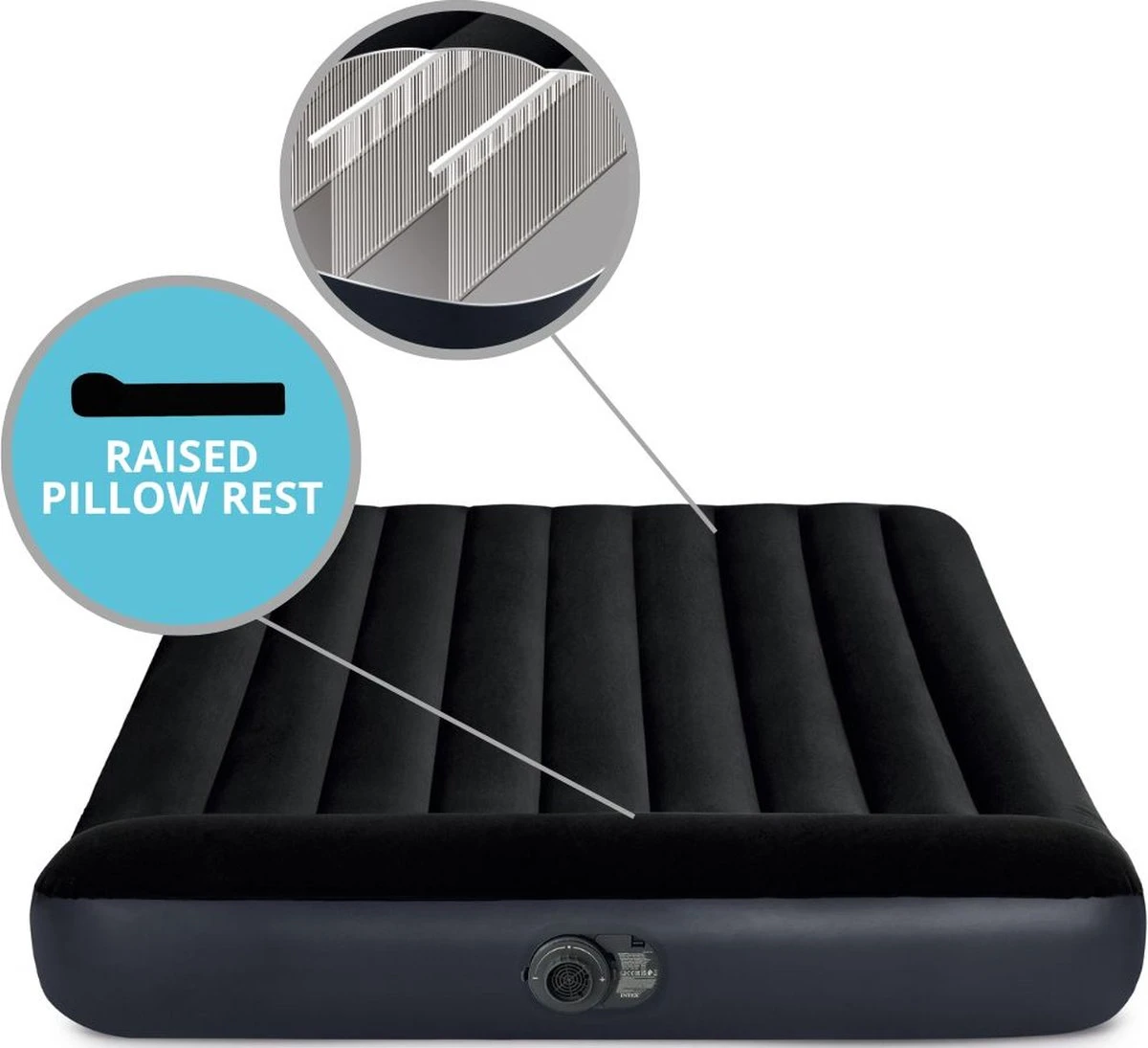 Intex Pillow Rest Classic Queen Luchtbed - 2-persoons - 152x203x25 Cm 20 Intex Pillow Rest Classic Queen Luchtbed - 2-persoons - 152x203x25 Cm - Afbeelding 18