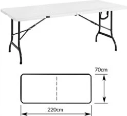 Casaria Tuintafel Opvouwbaar – Met Draaggreep 220x70 Cm – Wit 26 Casaria Tuintafel Opvouwbaar – Met Draaggreep 220x70 Cm – Wit -Buitenkampeer Winkel 1200x1101