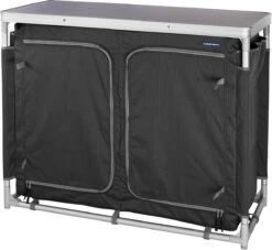 Campart Campingkeuken KI-0734 - Campingkast Groot - 4 Verstelbare Poten - Opvouwbaar En Lichtgewicht - Inclusief Opbergtas - Grijs -Buitenkampeer Winkel 1200x1105 1