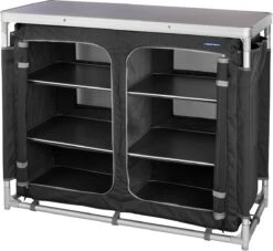 Campart Campingkeuken KI-0734 - Campingkast Groot - 4 Verstelbare Poten - Opvouwbaar En Lichtgewicht - Inclusief Opbergtas - Grijs -Buitenkampeer Winkel 1200x1105