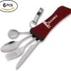 Roestvrij Staal Bestek (kampeerset) – Draagbare Reislepels, -vork En -mes Voor Festivals, Camping Of Trektochten - Wordt Geleverd Met Een Neopreen Draagtasje Met Een Lichtgewicht Flesopener -Buitenkampeer Winkel 1200x1123 5