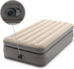Intex Prime Comfort - Luchtbed - 1-Persoons - 99x191x51 Cm (BxLxH) - Grijs - Met Ingebouwde Motorpomp -Buitenkampeer Winkel 1200x1126 3
