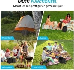 Merkloos Camping Toilet Met Draagtas En 10 Vuilzakken - Toiletemmer Draagbaar Met Deksel -Buitenkampeer Winkel 1200x1128 6