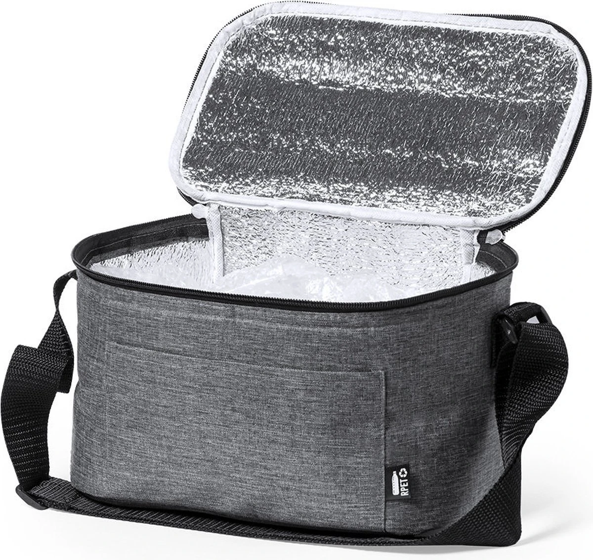Merkloos Koeltas - Lunchtas - Koeltasje Lunch - Koelelementen - Isolatie - Volwassenen - Dames - Heren - RPET - Polyester - Aluminium - Grijs 4 Merkloos Koeltas - Lunchtas - Koeltasje Lunch - Koelelementen - Isolatie - Volwassenen - Dames - Heren - RPET - Polyester - Aluminium - Grijs - Afbeelding 2