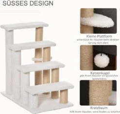 PawHut Huisdierentrap Met Krabpaal Bal 4 Treden Kattentrap Dierentrap Pluche Jute D06-093 17 PawHut Huisdierentrap Met Krabpaal Bal 4 Treden Kattentrap Dierentrap Pluche Jute D06-093 -Buitenkampeer Winkel 1200x1137 3