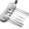 House Of Husk Reisbestek - Reis Bestekset - Chopsticks - Metalen Rietjes Met Borstel - Lepel - Vaatwasserbestendig - RVS - 7 Delig - Zilver -Buitenkampeer Winkel 1200x1139 1