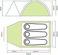 Coleman Darwin 3 Plus Koepeltent - 3-Persoons - Groen -Buitenkampeer Winkel 1200x1141 4