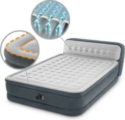 Intex 64448 - Queen Deluxe Ultra-Plush Zelfopblazend 2-persoons Luchtbed Met Hoofdboord (203x152x46cm) -Buitenkampeer Winkel 1200x1146 1