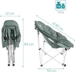 Navaris Klapstoel XXL - Campingstoel Met Opbergtas - Draagbare Stoel Voor Kamperen, Festivals En Vissen -Strandstoel - Inklapbaar - Grijs 11 Navaris Klapstoel XXL - Campingstoel Met Opbergtas - Draagbare Stoel Voor Kamperen, Festivals En Vissen -Strandstoel - Inklapbaar - Grijs -Buitenkampeer Winkel 1200x1150 3