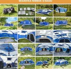 Skandika Nimbus Sleeper 12 Tent – Koepeltenten – 12 Persoons Familietent - Campingtent – Muggengaas – Sleeper Technology (3 Extra Donkere Slaapcabines) – 760 X 630 X 215 Cm (LxBxH) – 5000 Mm Waterkolom – Camping, Tuin – Kamperen – Blauw/wit 17 Skandika Nimbus Sleeper 12 Tent – Koepeltenten – 12 Persoons Familietent - Campingtent – Muggengaas – Sleeper Technology (3 Extra Donkere Slaapcabines) – 760 X 630 X 215 Cm (LxBxH) – 5000 Mm Waterkolom – Camping, Tuin – Kamperen – Blauw/wit -Buitenkampeer Winkel 1200x1162 1