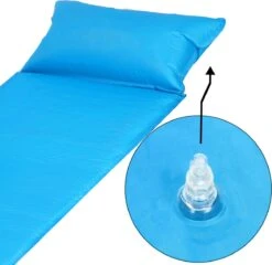 Springos Slaapmat | Zelfopblazend | 186 Cm | Inclusief Hoes & Hoofdkussen | Lichtblauw -Buitenkampeer Winkel 1200x1166 13