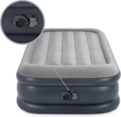 Intex Luchtbed - 1-Persoons - 99 X 191 X 42 Cm - Grijs - Met Pomp, Hoeslaken Antraciet En Reparatieset -Buitenkampeer Winkel 1200x1166 9