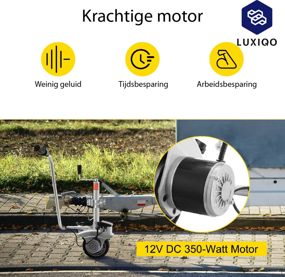 Luxiqo® Elektrisch Neuswiel – Gemotoriseerd Neuswiel – Caravan Mover – Neuswiel Mover – Caravan Neuswiel – Trailer Verplaatser – Elektrische Aanhanger – 350 W – Tot 2270 KG 4 Luxiqo® Elektrisch Neuswiel – Gemotoriseerd Neuswiel – Caravan Mover – Neuswiel Mover – Caravan Neuswiel – Trailer Verplaatser – Elektrische Aanhanger – 350 W – Tot 2270 KG - Afbeelding 2
