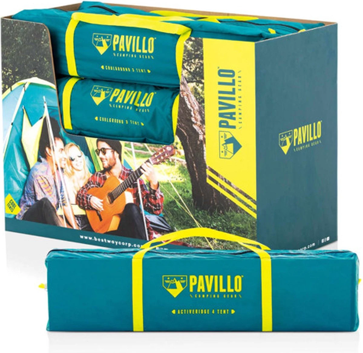 Pavillo Tent Coolground X3 Luifel - Groen - 3 Persoons 8 Pavillo Tent Coolground X3 Luifel - Groen - 3 Persoons - Afbeelding 7
