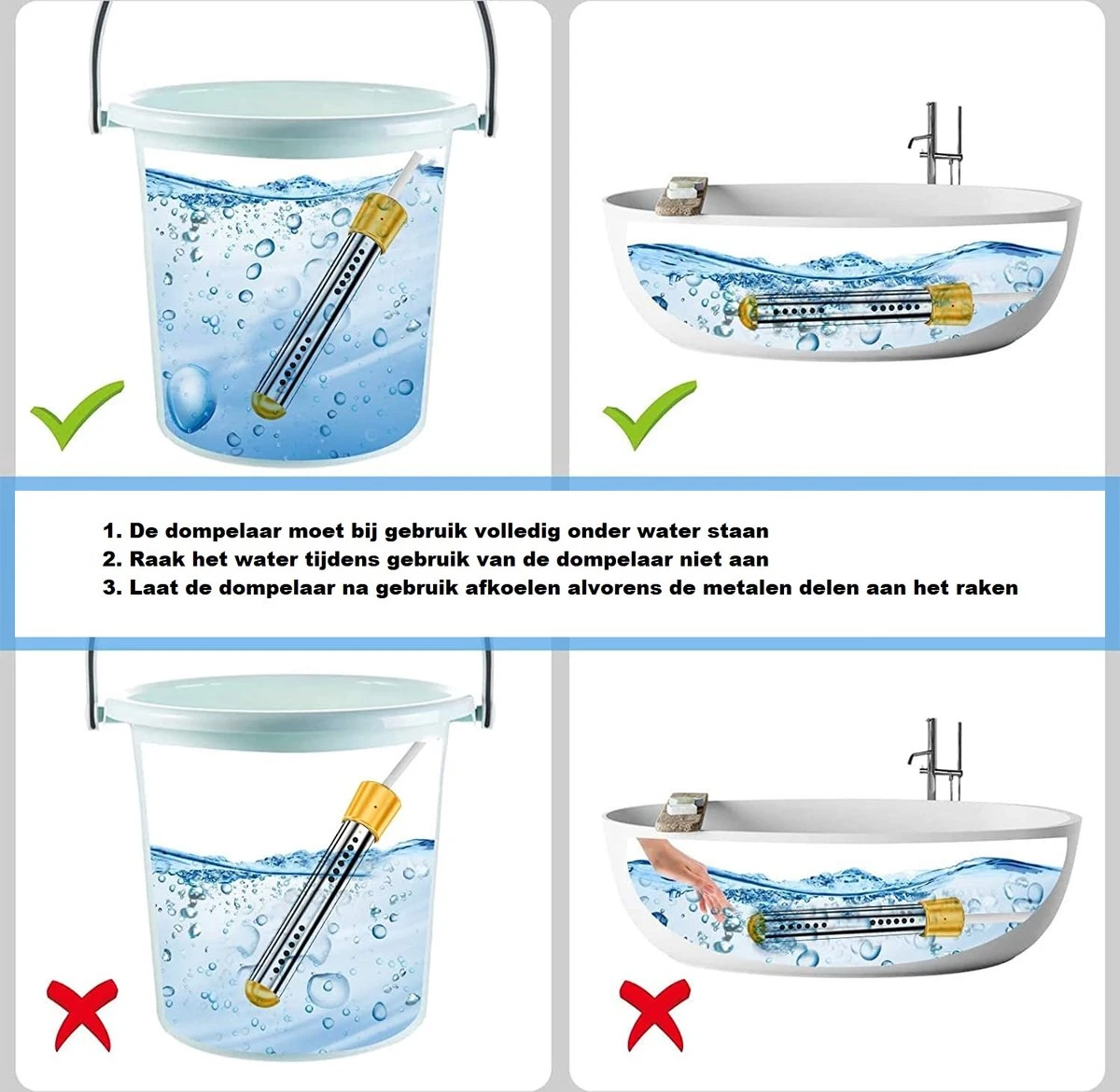 Dompelaar 2000W Incl. Thermometer & Staalspons - Reisdompelaar - Emmerdompelaar - Waterkoker - Camping - Kamperen - Outdoor 7 Dompelaar 2000W Incl. Thermometer & Staalspons - Reisdompelaar - Emmerdompelaar - Waterkoker - Camping - Kamperen - Outdoor - Afbeelding 5