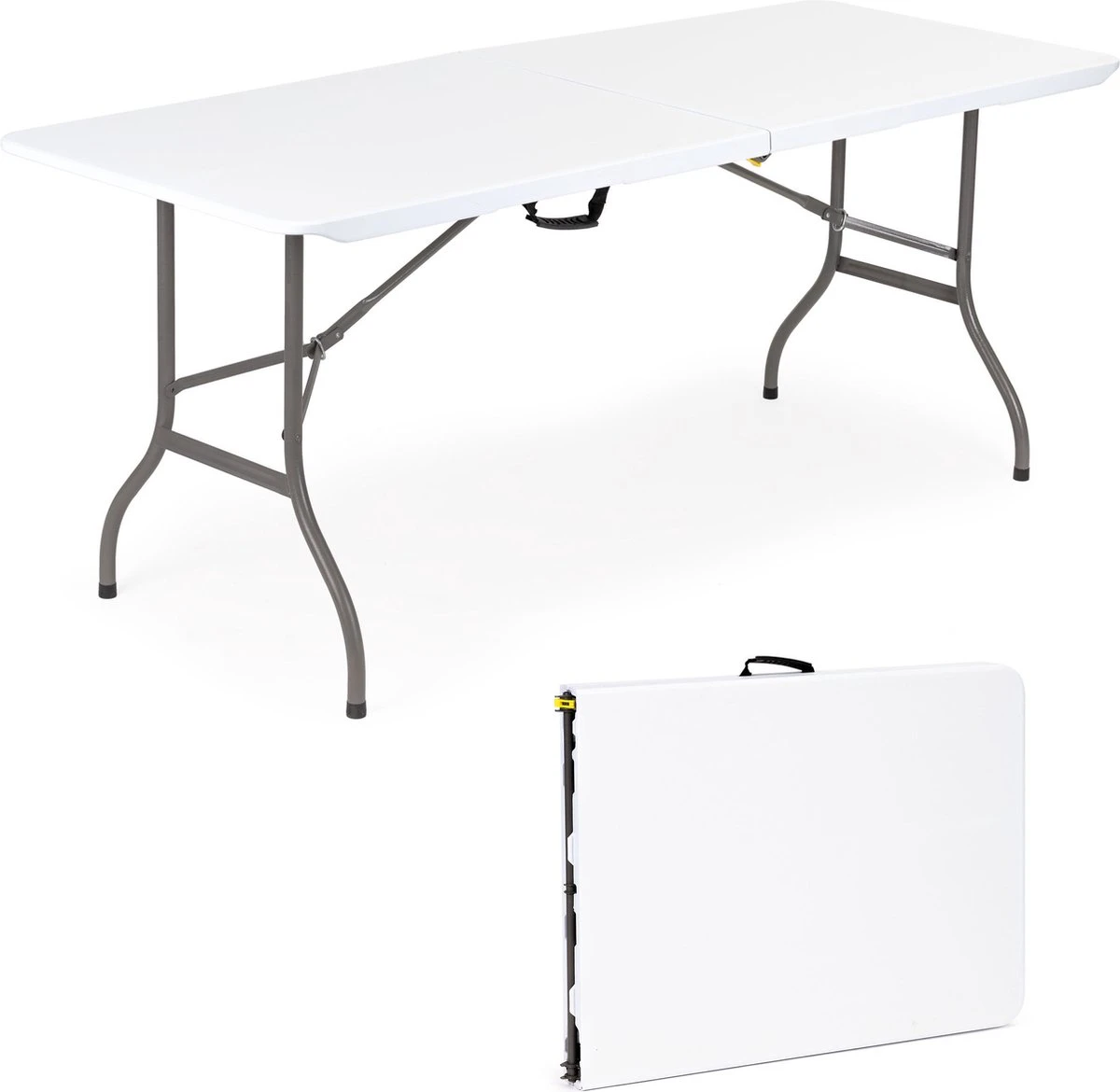 Inklapbare Tafel - Opklaptafel - 180x70x73,5 Cm - Wit 3 Inklapbare Tafel - Opklaptafel - 180x70x73,5 Cm - Wit